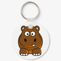 Hippo Brown keychains