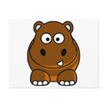 Hippo Brown Post Cards
