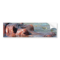Hippo Bumper Sticker bumper stickers