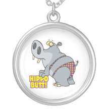 hippo butt bikini hippopotamus personalized necklace