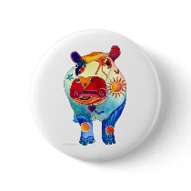 Hippo buttons by Whimzicals Hippo buttons
