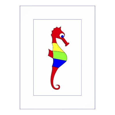 Hippo-Cam-Pus - passepartout Poster by lonvig