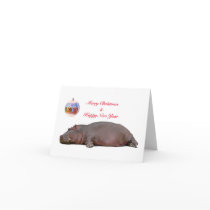 Hippo Christmas Greeting cards
