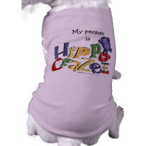 Hippo Crazee (on light colors) Dog T-shirt