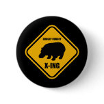 Hippo Crossing X-ing Sign buttons