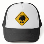 Hippo Crossing X-ing Sign hats