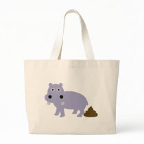 hippo fun icon canvas bags