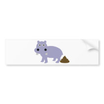 hippo fun icon bumper stickers