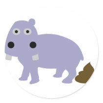 hippo fun icon stickers