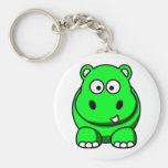 Hippo Green Keychains
