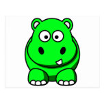 Hippo Green Post Cards