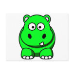 Hippo Green Post Cards