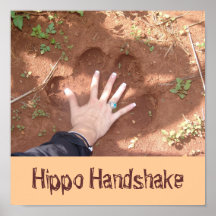 Hippo Handshake Posters