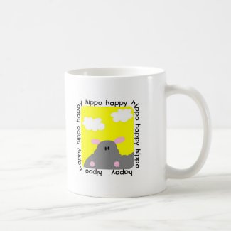 Hippo Happy Tshirts and Gifts Mugs