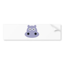 hippo head bumper stickers