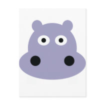 hippo head postcards