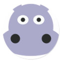 hippo head stickers