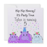 Hippo Party Invitation