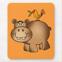Hippo po and Birdie mousepads