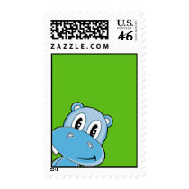 Hippo Postage Stamp