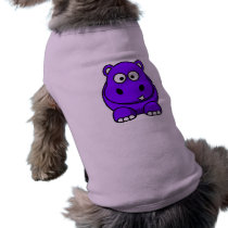 Hippo Purple Dog T Shirt