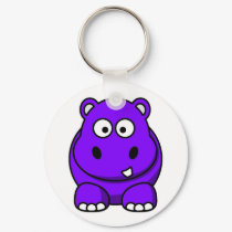 Hippo Purple keychains