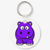 Hippo Purple keychains