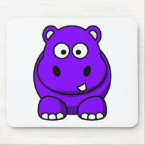 Hippo Purple Mousepads