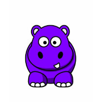 Hippo Purple t-shirts