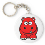 Hippo Red keychains
