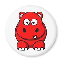 Hippo Red magnets
