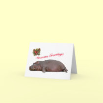 Hippo Seasons Greeting cards by BlarneyCards Hippo Seasons Greeting cards