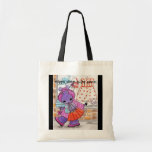 Hippo Shopping-Hippo shop-a-lot amus! Canvas Bag