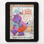 Hippo Shopping-Hippo shop-a-lot amus! Mouse Pad