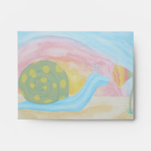 Hippo-Snail A2 Note Card Envelope