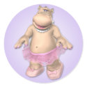 Hippo TuTu Sticker by mariannegilliand Hippo TuTu Sticker