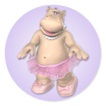 Hippo TuTu Sticker by mariannegilliand Hippo TuTu Sticker
