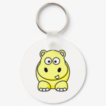 Hippo Yellow keychains