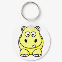 Hippo Yellow keychains