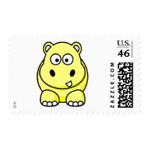 Hippo Yellow postage