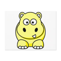 Hippo Yellow postcards