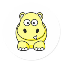 Hippo Yellow stickers