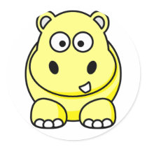 Hippo Yellow stickers