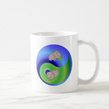 Hippo Yin Yang Mugs