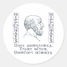 Hippocrates Round Sticker