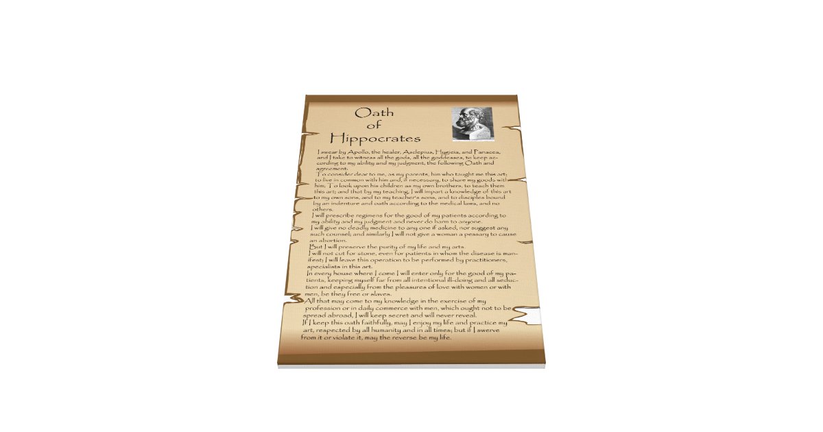 Hippocratic Oath Canvas Print | Zazzle