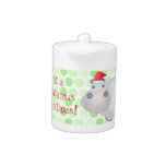 Hippopotamus Christmas Teapot