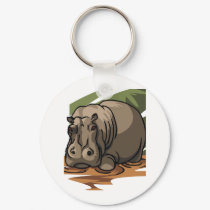 Hippopotamus keychains