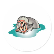 hippopotamus stickers