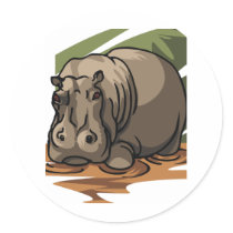 Hippopotamus stickers